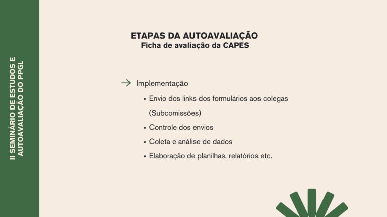 Apresentação da abertura do II Seminário de Estudos e Autoavaliação do PPGL