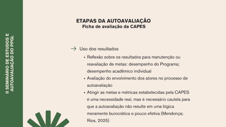 Apresentação da abertura do II Seminário de Estudos e Autoavaliação do PPGL