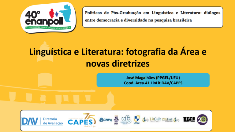 Novas diretrizes da CAPES - Área 41 - Linguística e Literatura (setembro, 2026)