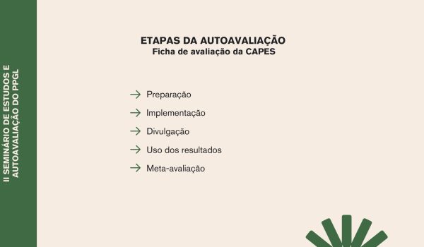 Apresentação da abertura do II Seminário de Estudos e Autoavaliação do PPGL