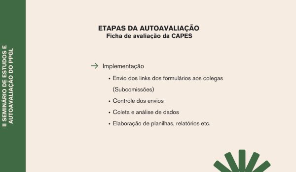 Apresentação da abertura do II Seminário de Estudos e Autoavaliação do PPGL